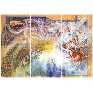  تایل سقفی آسمان مجازی طرح مینیاتوری کد ST 6002-6 سایز 60x60 سانتی متر مجموعه 6 عددی