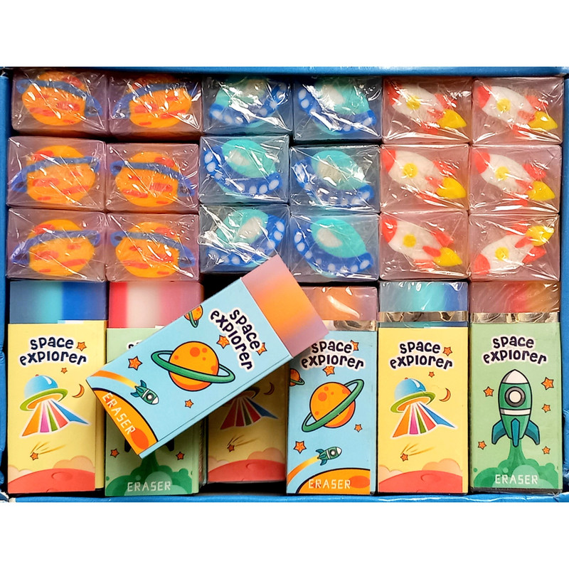 پاک کن مدل ژله ای طرح فضایی مجموعه 3 عددی