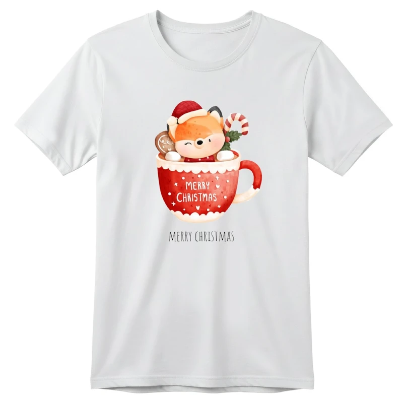 تی‌شرت آستین کوتاه بچگانه مدل گوزن کریسمس کد v10 