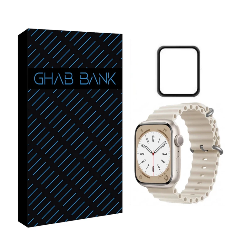 بند اوشن قاب بانک مدل ocean مناسب برای اپل واچ سری 6 سایز 44 میلی متری به همراه محافظ صفحه نمایش