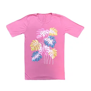 تی شرت آستین کوتاه زنانه مدل برگ انجیری