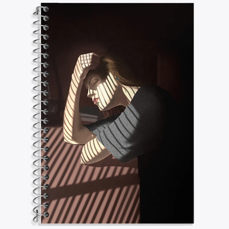 دفتر زبان 50 برگ خندالو مدل سه خط طرح دخترانه کد F1989