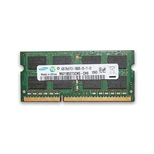 رم لپ‌تاپ DDR3 تک کاناله 4 گیگابایت سامسونگ مدل M471B5273CH0-CH9 فرکانس 1333 مگاهرتز، تایمینگ CL9، ولتاژ کاری 1.5 و 1.35 ولت، نوع SO-DIMM با 204 پین