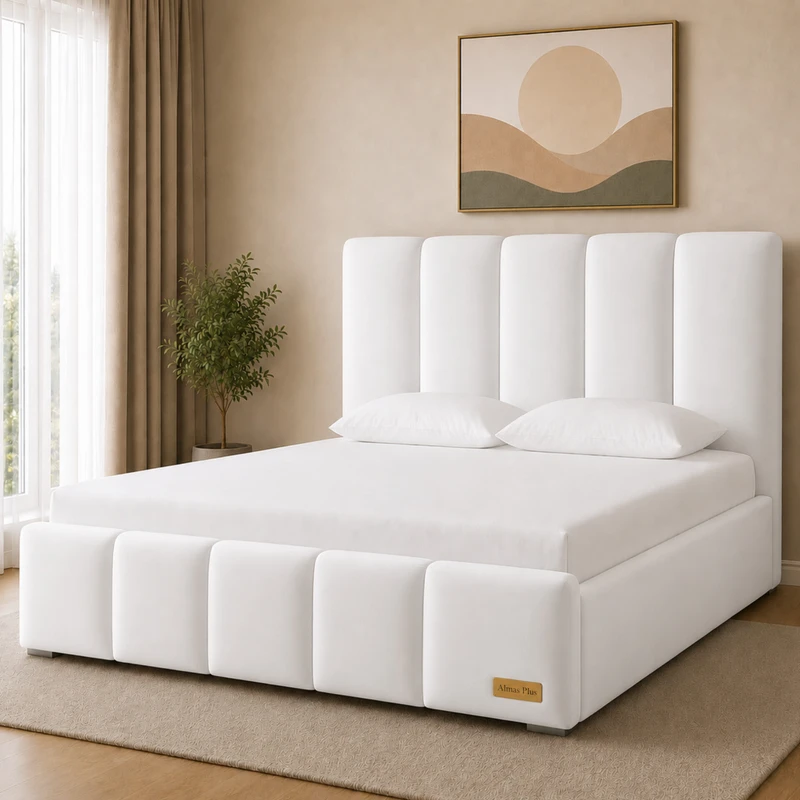 تخت خواب دونفره مدل نازگل سایز 140×200 سانتی متر