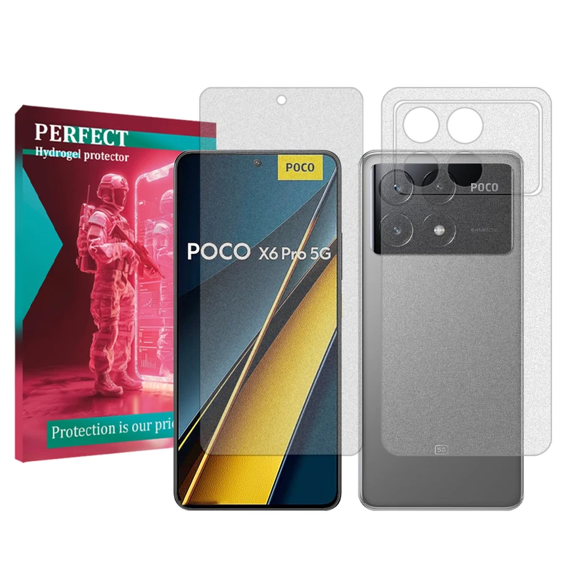  محافظ صفحه نمایش مات پرفکت مناسب برای گوشی موبایل شیائومی Poco X6 Pro به همراه محافظ پشت گوشی