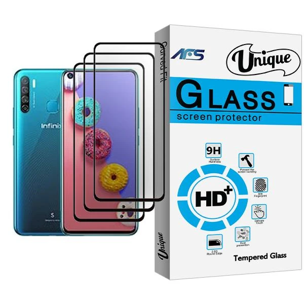 محافظ صفحه نمایش ای اف اس مدل Unique Glass MIX003 مناسب برای گوشی موبایل اینفینیکس S5 بسته سه عددی