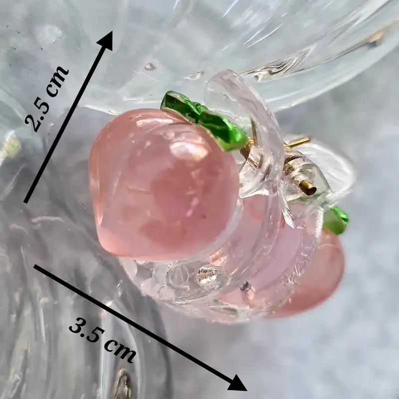 کلیپس مو زنانه مدل هلو کریستالی فانتزی مینی کد brg 1986