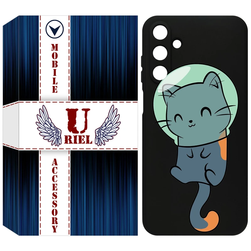 کاور یوریل مدل KSH کد 61 طرح گربه مناسب برای گوشی موبایل سامسونگ Galaxy A15