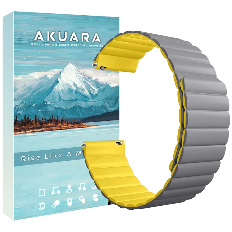 بند آکوآرا مدل Silic Link GRY مناسب برای ساعت هوشمند سامسونگ Galaxy watch Active 40mm / Active 2 40mm / Active 2 44mm