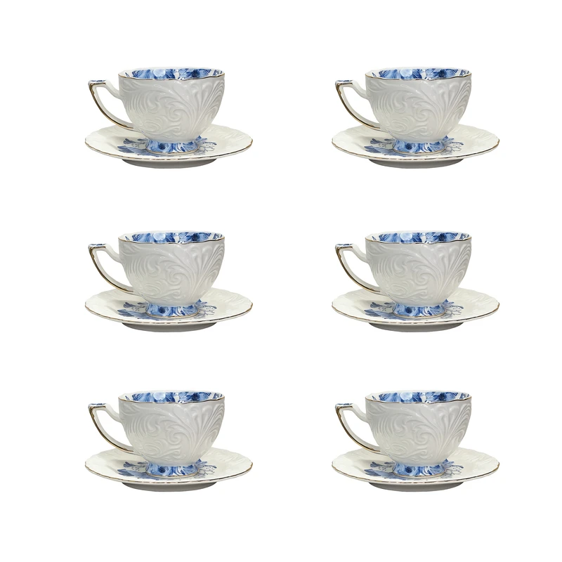 سرویس چای خوری 12 پارچه 6 نفره شاهین مدل dantella c