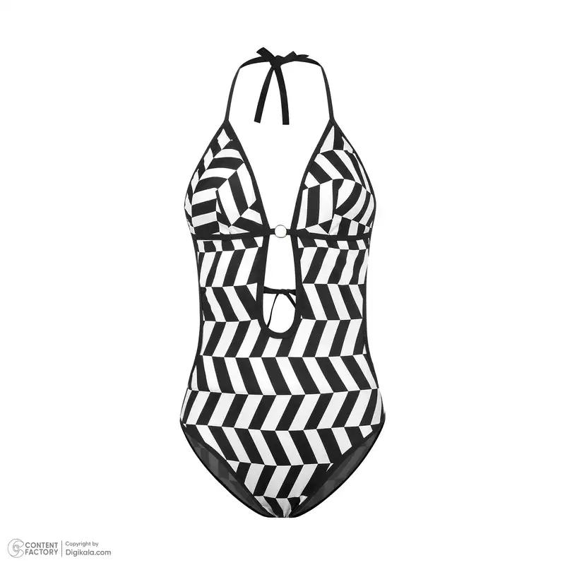 مایو زنانه مدل چهارخانه نامنظم