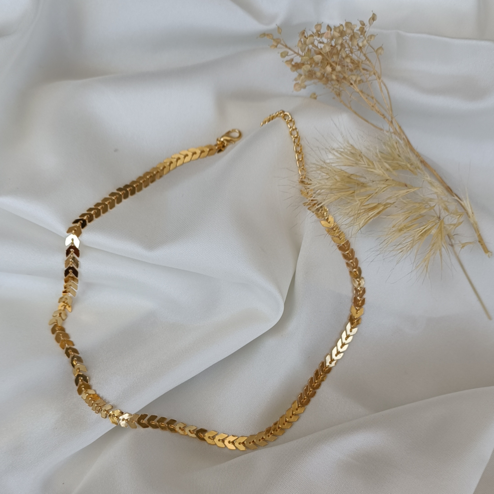 زنجیر زنانه مدل گندم زنجیر زنانه مدل گندم