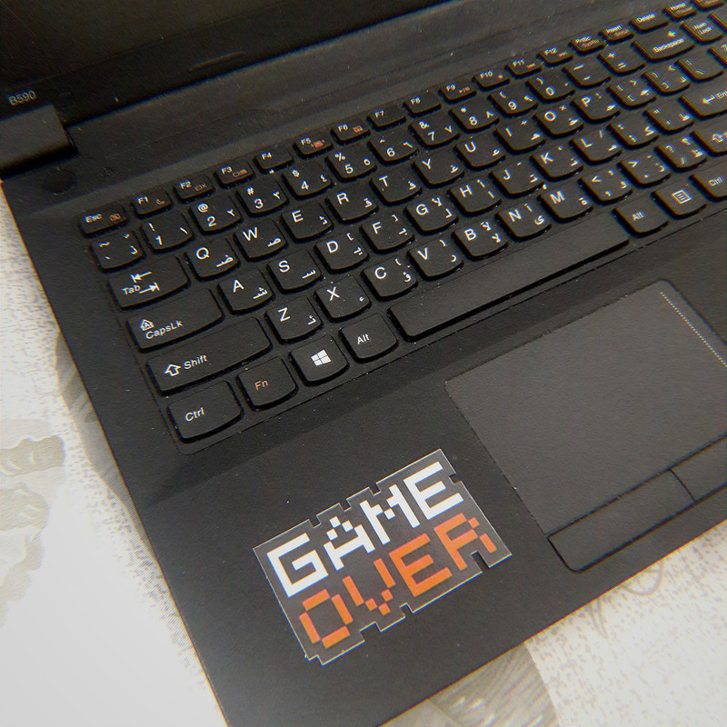 استیکر لپ تاپ مدل Game Over کد 016