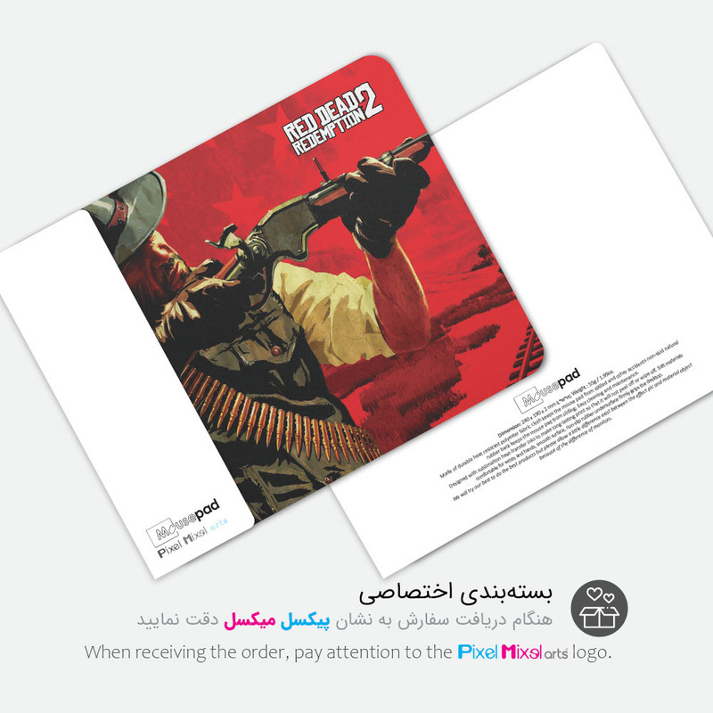 ماوس پد پیکسل میکسل مدل RED DEAD REDEMPTION کد GARD09 3