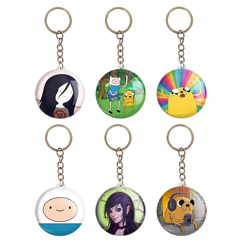 جاکلیدی خندالو مدل وقت ماجراجویی Adventure Time کد 1238A مجموعه 6 عددی