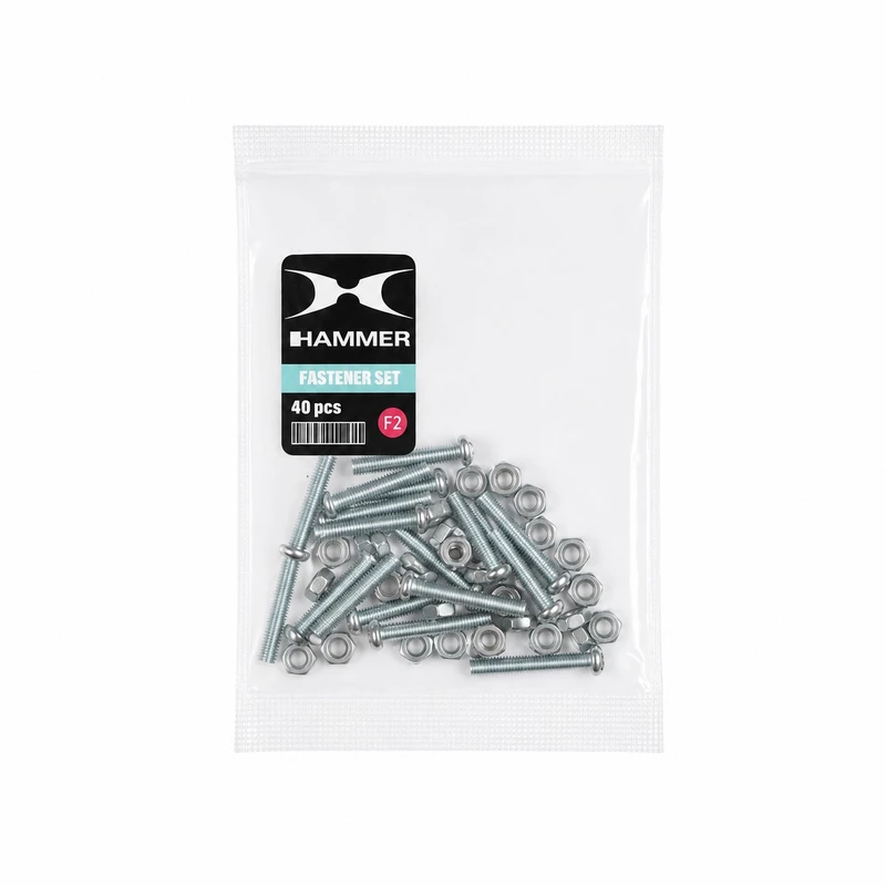 پیچ استوانه و مهره هامر مدل رباتیک کد M3x20 بسته 40 عددی