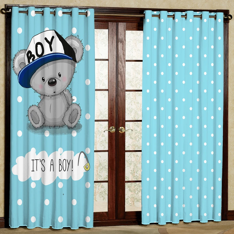   پرده مدل فیل کلاه آبی هازان پانچی کد 4752 سایز 140x200 سانتی متر