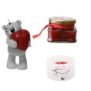 شمع مدل عاشقانه بسته 3 عددی