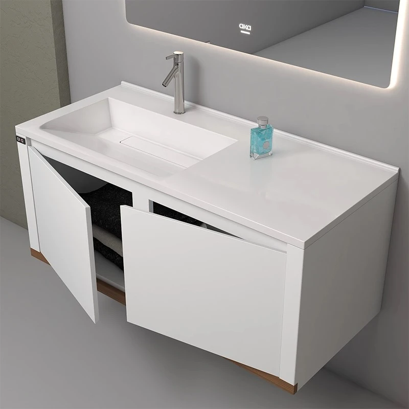 عکس شماره 3 : ست کابینت و روشویی آلکا مدل 5010 به همراه آینه بک لایت