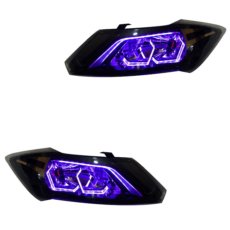 چراغ جلو خودرو گروه پژوهش صنعت مدرن مدل 3D-Hexa-Purp مناسب برای ساینا،کوئیک بسته دو عددی