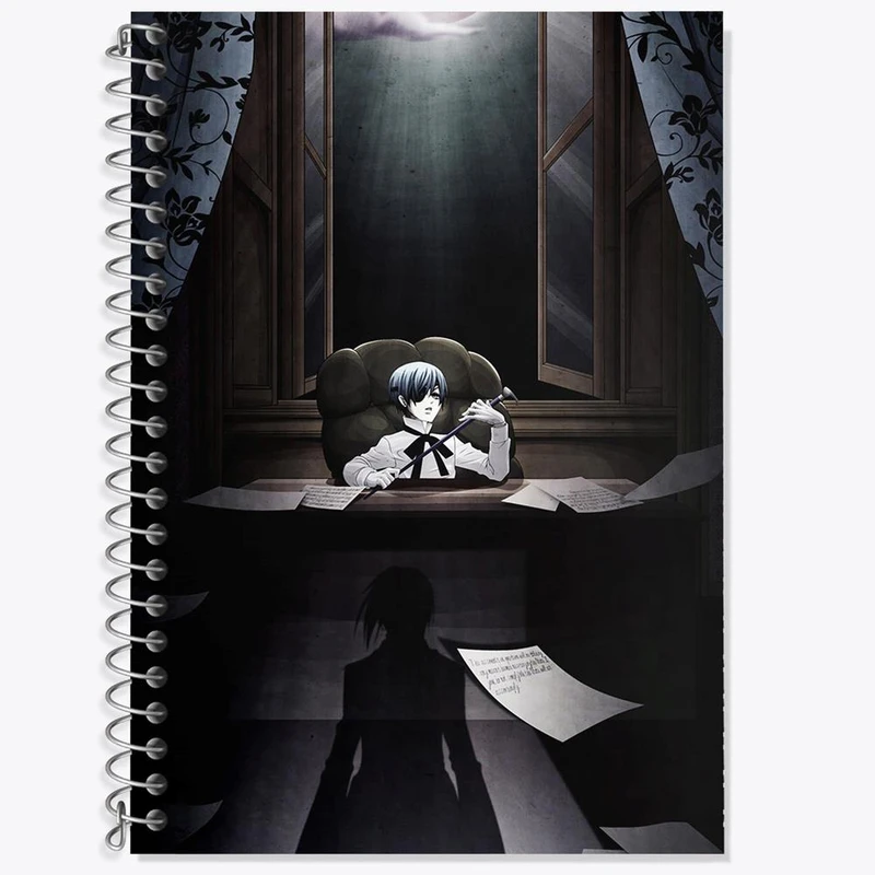 دفتر لغت 50 برگ خندالو مدل شیل انیمه خادم سیاه Black Butler کد 16319