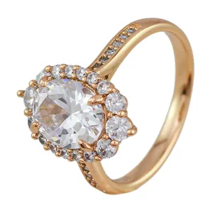 انگشتر زنانه ژوپینگ مدل تک نگین کد AAE583