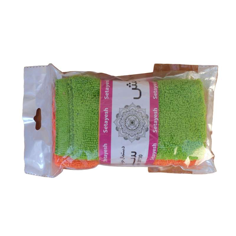 دستمال آشپزخانه ستایش مدل حوله ای بسته 2 عددی