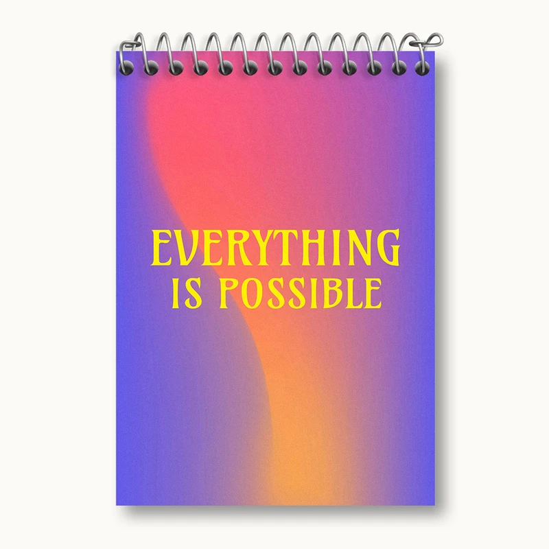 دفتر یادداشت 50 برگ خندالو طرح Everything Is Possible کد N2319