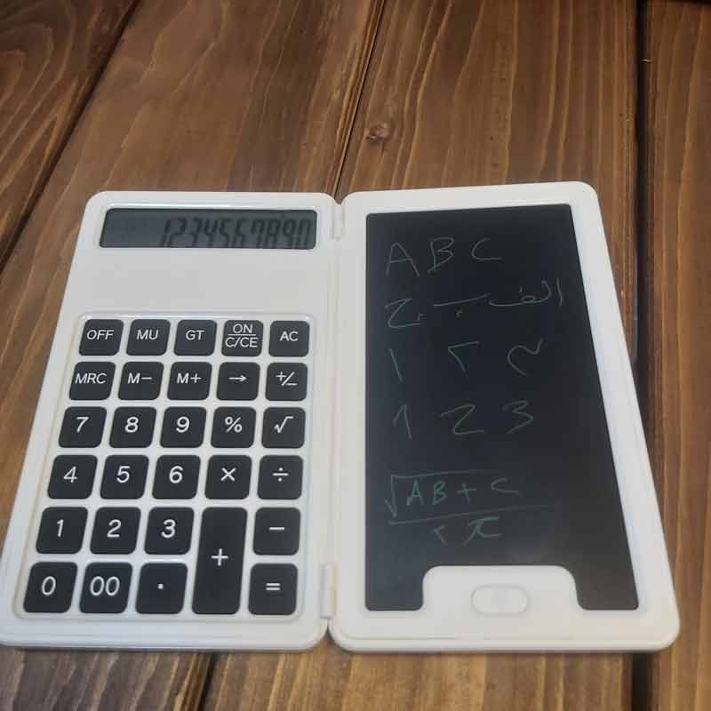 ماشین حساب مدل mini handwriting calculator طرح  پد یادداشت دار
