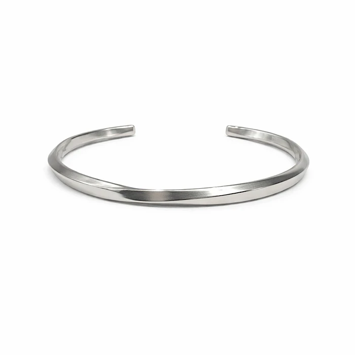 دستبند النگویی زنانه مدل ساده استیل