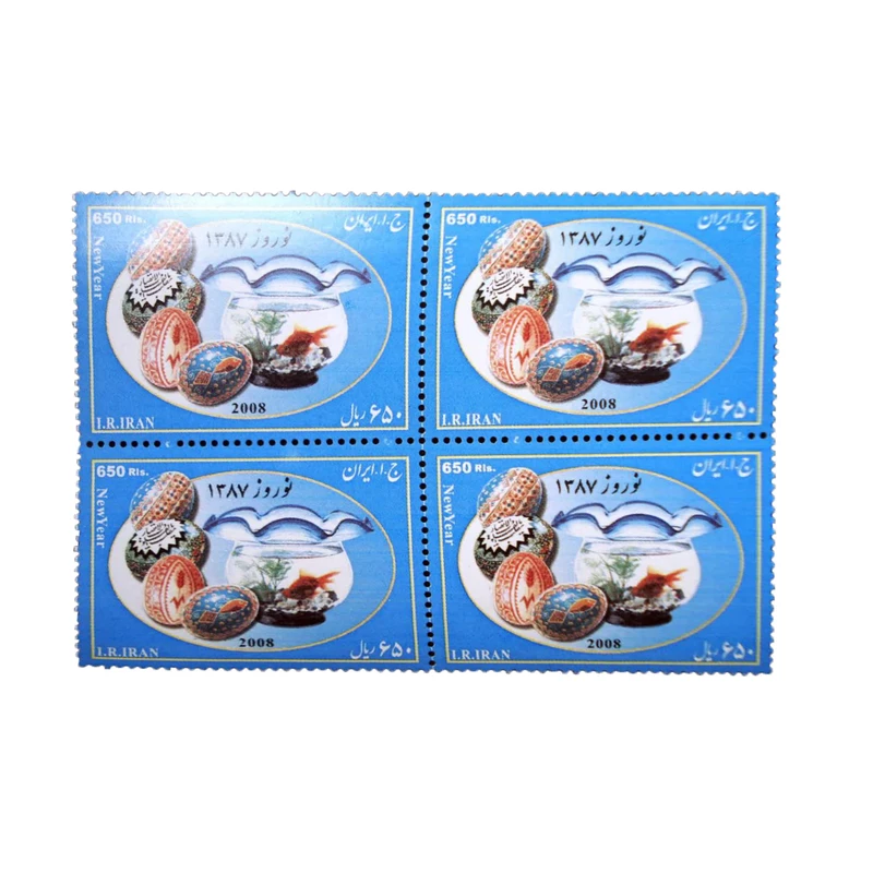 تمبر یادگاری مدل نوروز 1387 کد IR4070 مجموعه 4 عددی