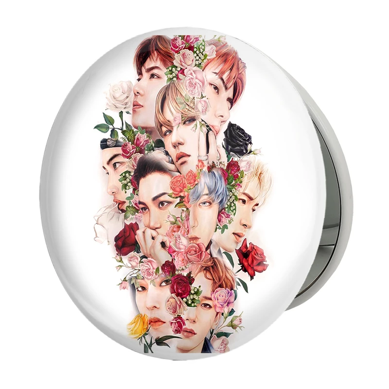 آینه جیبی خندالو طرح گروه موسیقی اکسو EXO مدل تاشو کد 2532 