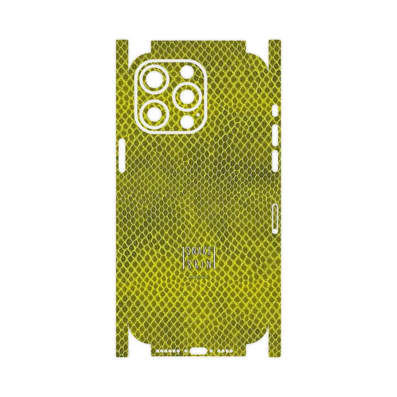 برچسب پوششی ماهوت مدل Yellow Snake Skin-FullSkin مناسب برای گوشی موبایل اپل iPhone 15 Pro Max