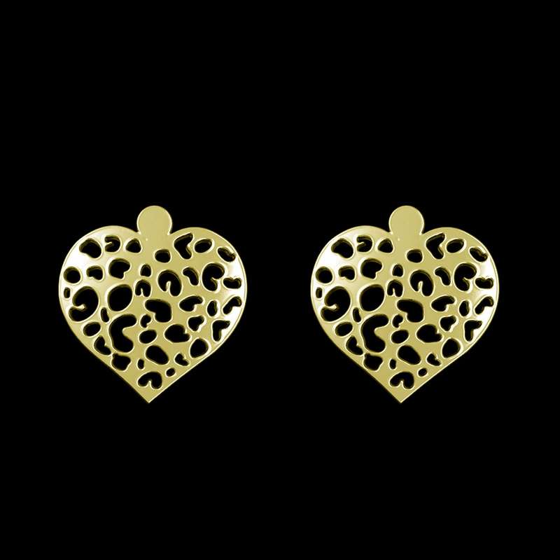 گوشواره طلا 18 عیار زنانه مدوپد مدل قلب کد GA1-10952