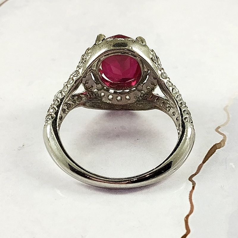 انگشتر نقره زنانه سلین کالا مدل یاقوت سرخ کد 49