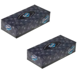 دستمال کاغذی 100 برگ تنو مدل a0055 بسته دو عددی