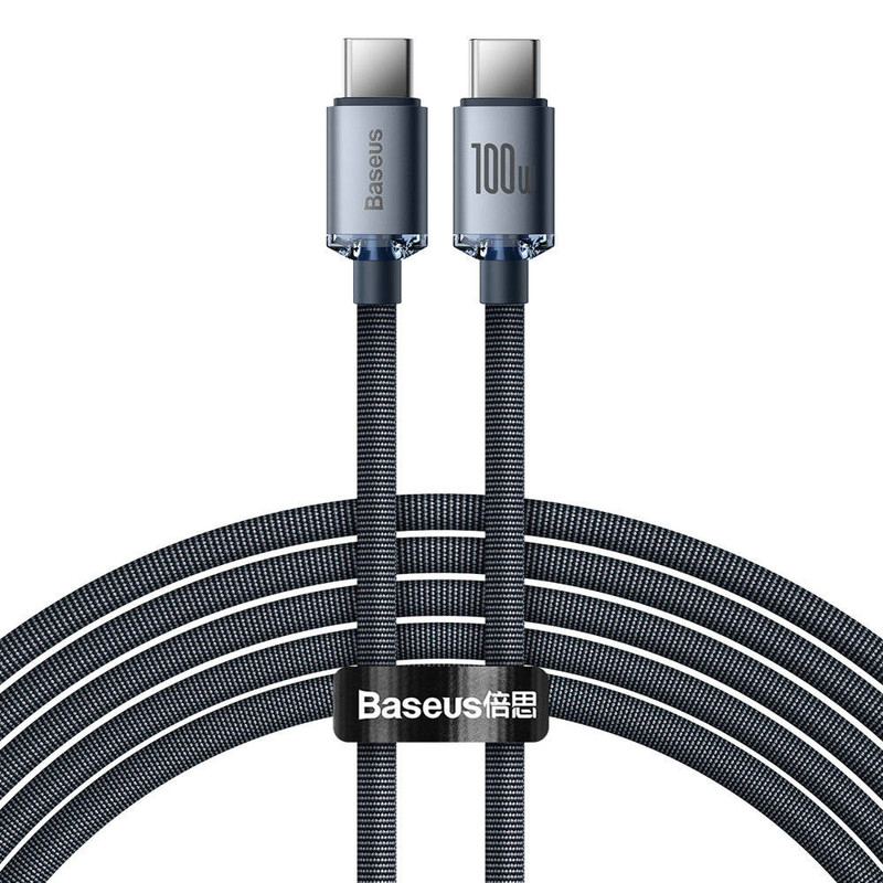 کابل usb-c بیسوس مدلcrystal shine100W new packطول۱.۲متر