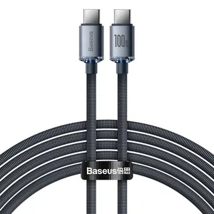 کابل usb-c بیسوس مدلcrystal shine100W new packطول۱.۲متر