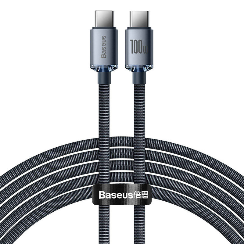 کابل usb-c بیسوس مدلcrystal shine100W new packطول۱.۲متر