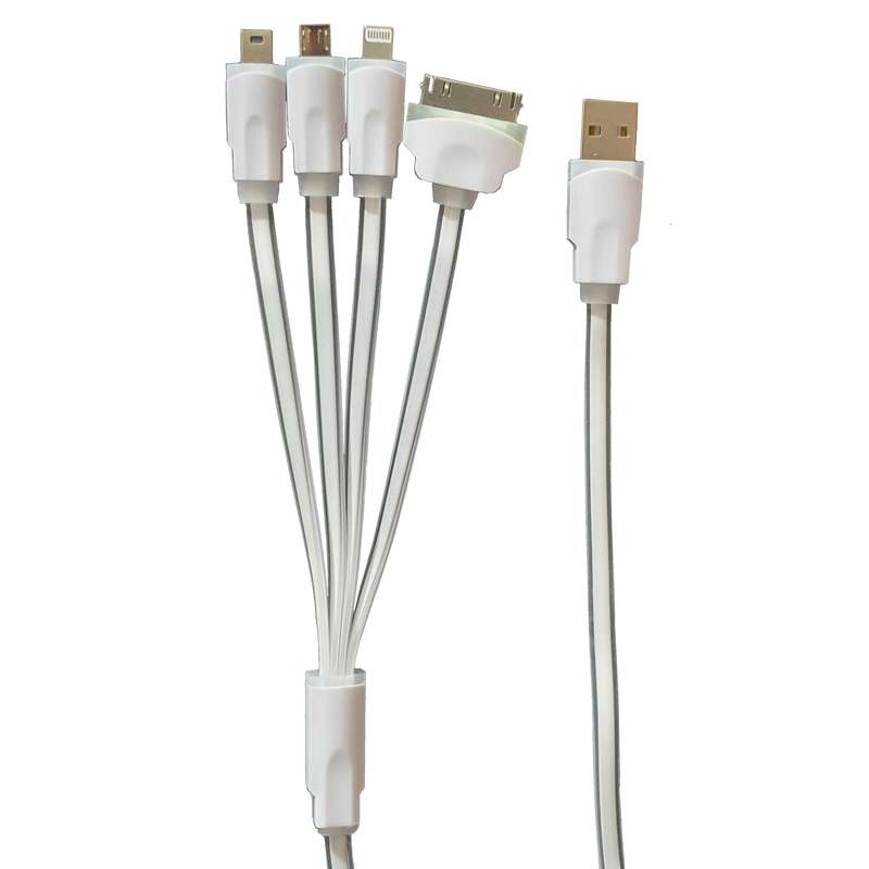 کابل تبدیل USB به MiniUsb / MicroUsb / لایتنینگ /30 pin مدل C-5 طول 1 متر