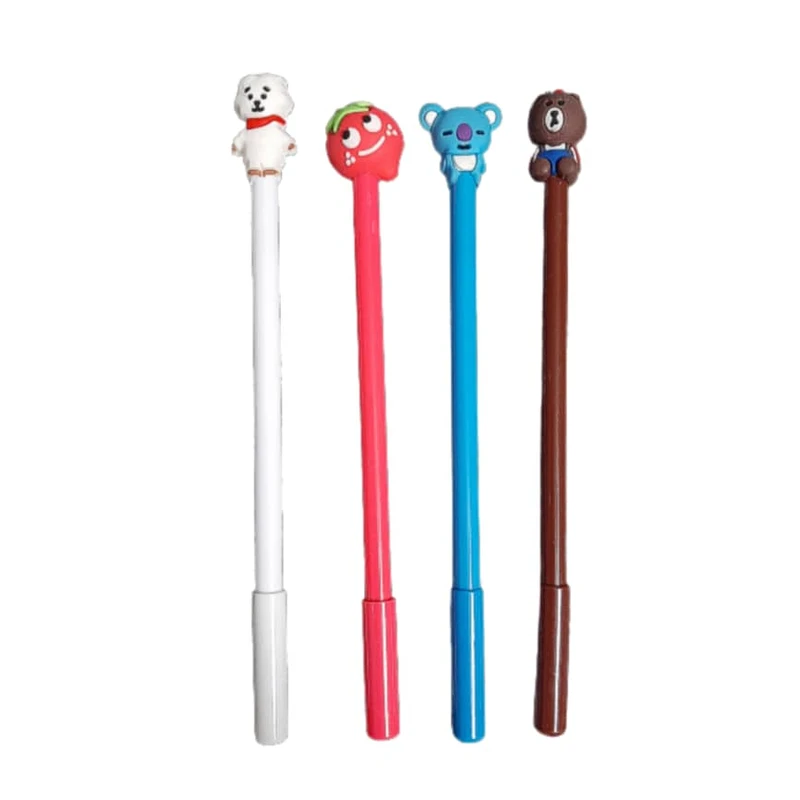 روان نویس مدل فانتزی سر سیلیکونی طرح کوآلا و توت فرنگی و خرس و گوسفند مجموعه 4 عددی