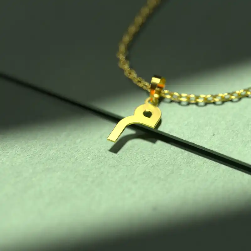 گردنبند طلا 18 عیار زنانه مدوپد مدل حرف م کد I3-1-1584