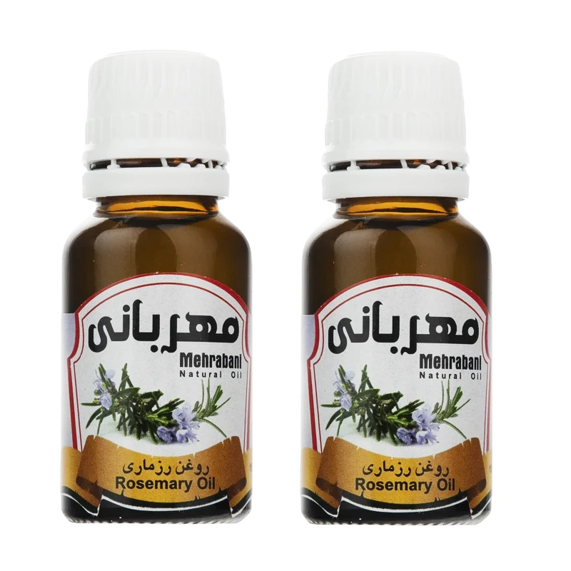 روغن بدن مهربانی مدل رزماری کد RBM-RO-2 مناسب برای انواع پوست حجم 18 میلی لیتر بسته 2 عددی