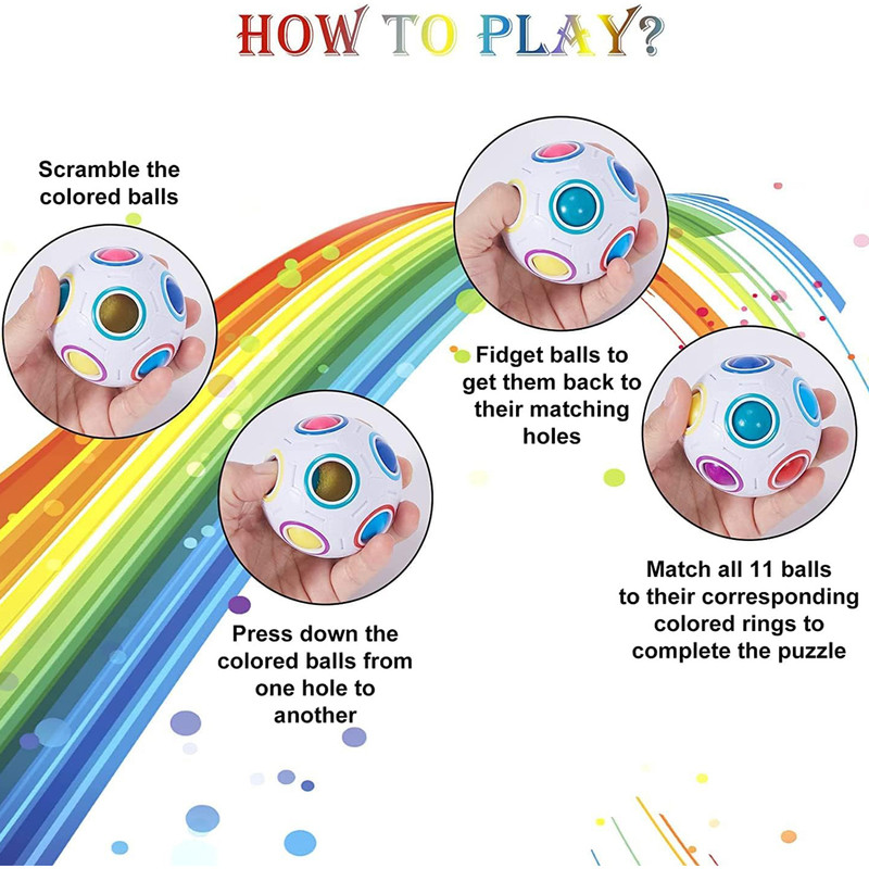 مکعب روبیک چی ای مدل توپ رنگین کمانی کای وای QY RainBow Ball