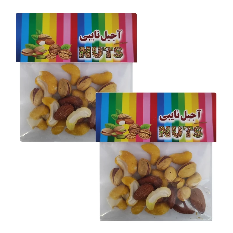 آجیل مخلوط 3 مغز شور نایبی - 40 گرم بسته 2 عددی