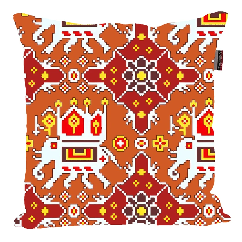 کوسن پاد آفرین مدل سنتی طرح گلیم فرش کد PK30377