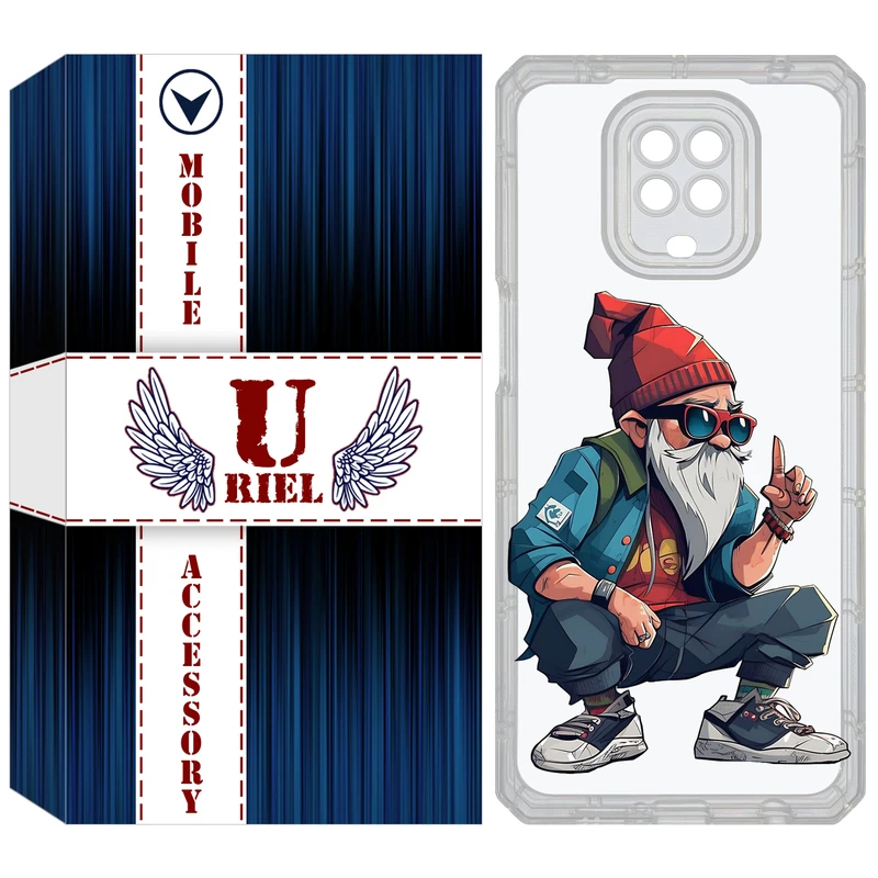 کاور یوریل مدل Clear کد 48 طرح پیرمرد مناسب برای گوشی موبایل شیائومی Redmi Note 9S / Note 9 Pro / Note 9 Pro Max