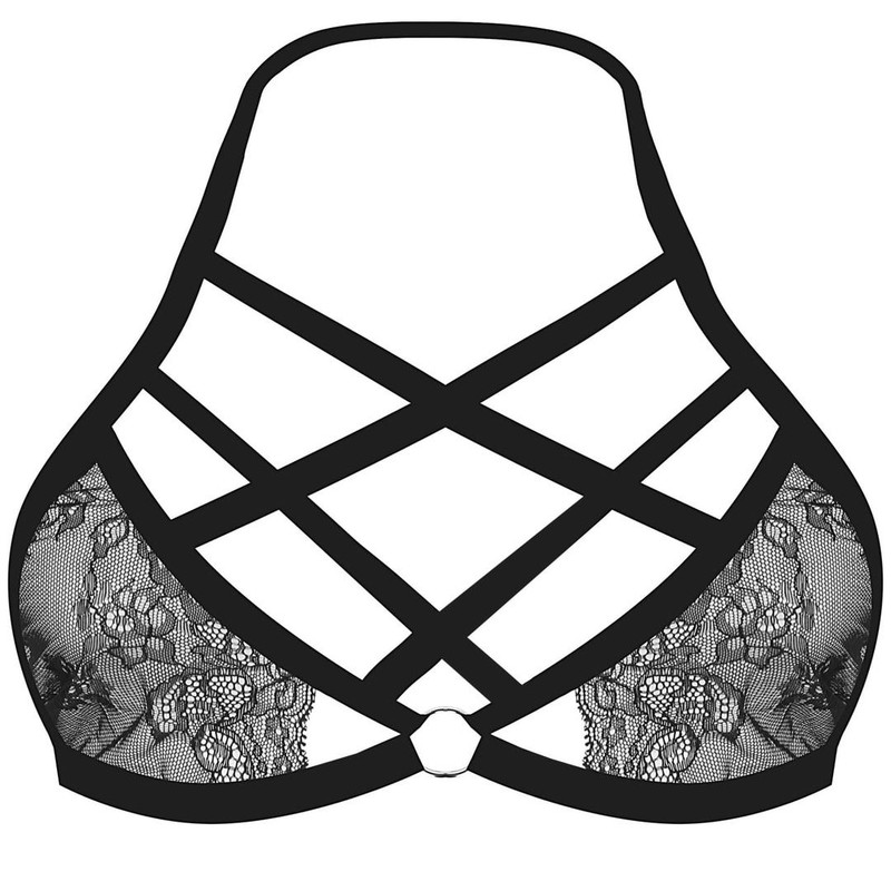 سوتین زنانه مدل هارنس دار گیپور