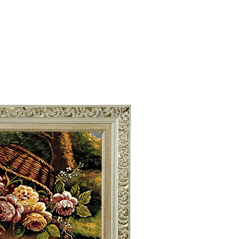 تابلو فرش ماشینی مدل دستبافت طرح سبد گل کد 7622