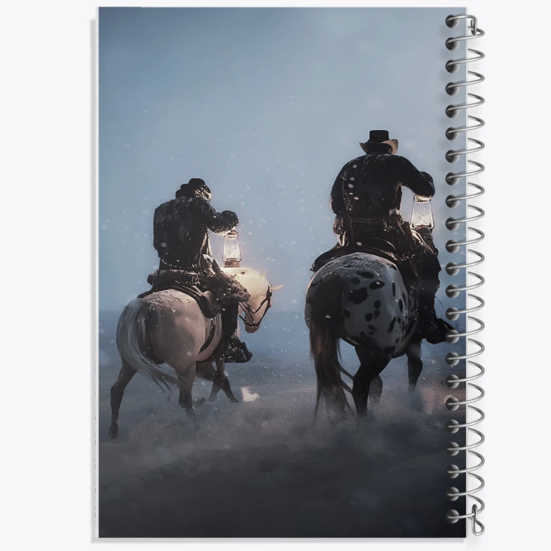 دفتر شطرنجی 50 برگ خندالو طرح رد دد (Red Dead) کد N3454